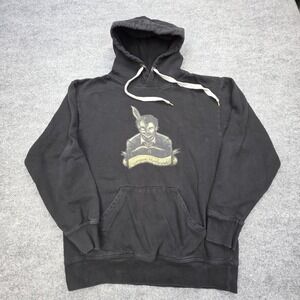 Corpse Husband Hoodie Men's Medium Black Donnie Darko Graphic Premium Faded